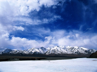 Saint snow mountains in Sanjiangyuan Natural Reserve.