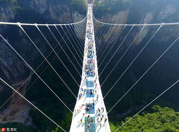 Designer explains his glass 'bridge of love'